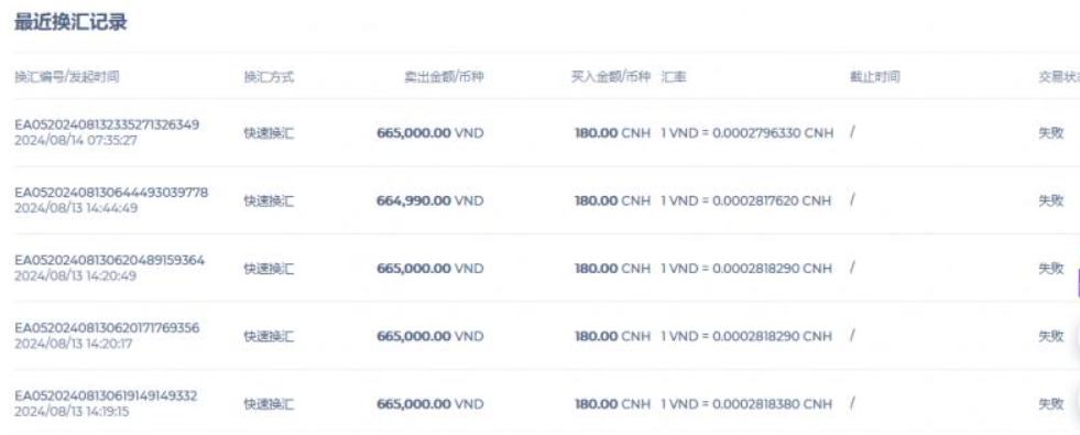 某平台不能正常换汇越南盾，及越南盾在线转账新规​