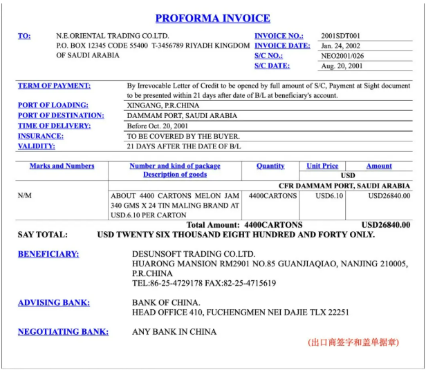 外贸人必看的外贸单证示例全解！