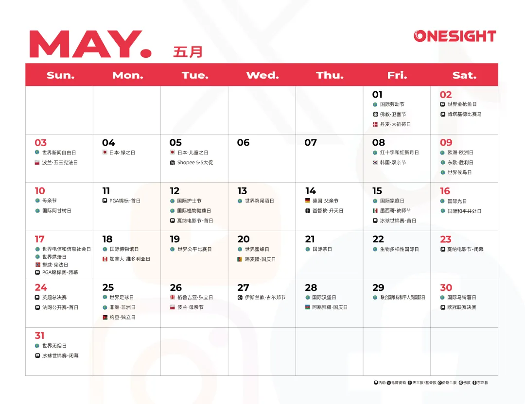 5月海外营销指南：从母亲节到古尔邦节，如何用情绪价值收割订单？