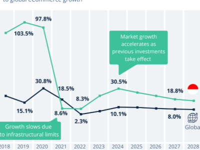 印尼电商预计至2028年稳定增长20% 领跑东南亚市场
