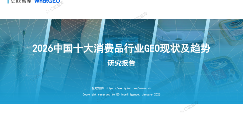 2026 中国十大消费品行业 GEO 现状及趋势研究报告
