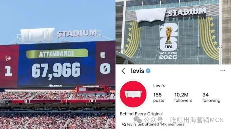 FIFA World Cup 2026: Levi's turns stadium logo limitation into social media gold 关于2026年世界杯各大出海品牌的营销洞察