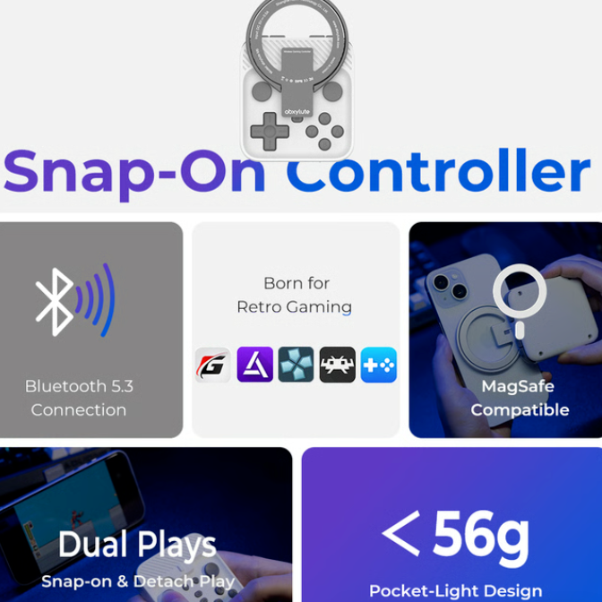 56克磁吸手柄如何众筹50万美元：移动游戏的便携革命