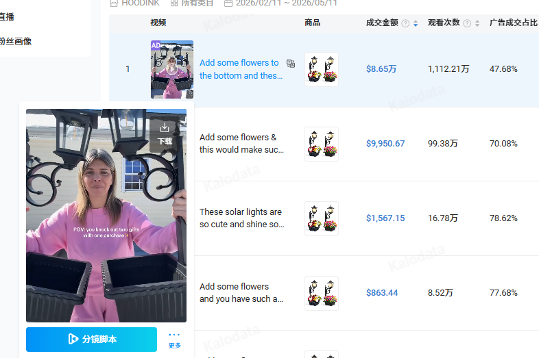 图片 月入超800万!吃准小众赛道,国产花盆灯在TikTok闷声发财!