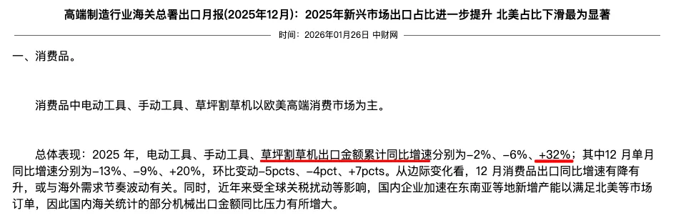 图片 出口狂涨 32%!全球第一库犸与割草机出海丨BrandOS出海榜单