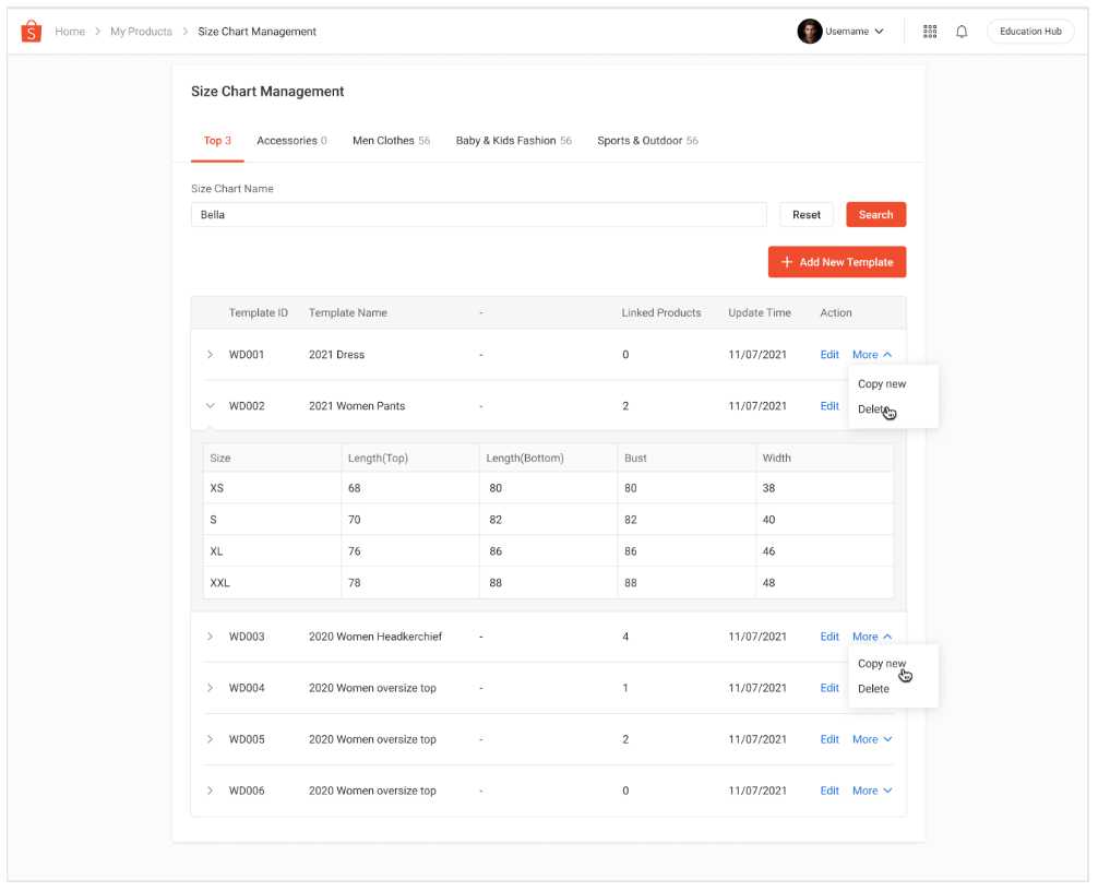 图片 Shopee尺码表模板怎么创建?尺码表创建/上传/批量更新删除全教程