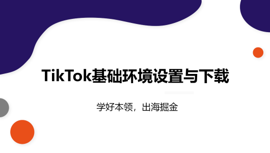 TikTok基础环境设置与下载