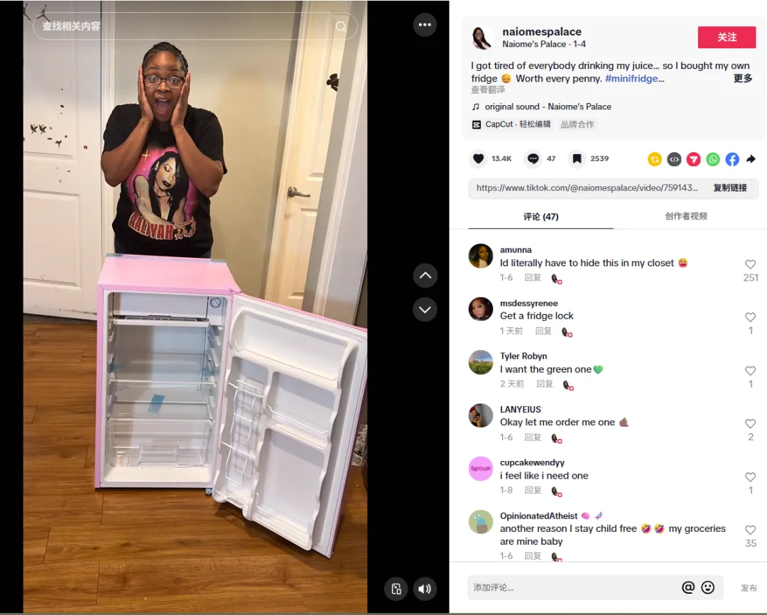 一条视频引爆180万播放！迷你小冰箱在海外卖疯了