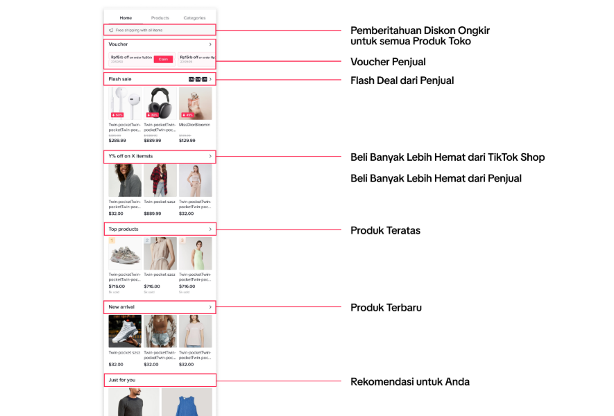 TikTok商店页面会显示哪些内容？TikTok Shop店铺页面各功能模块详细介绍