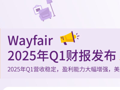 财报发布｜Wayfair 2025年Q1营收稳定，盈利能力大幅增强，美国市场表现亮眼！