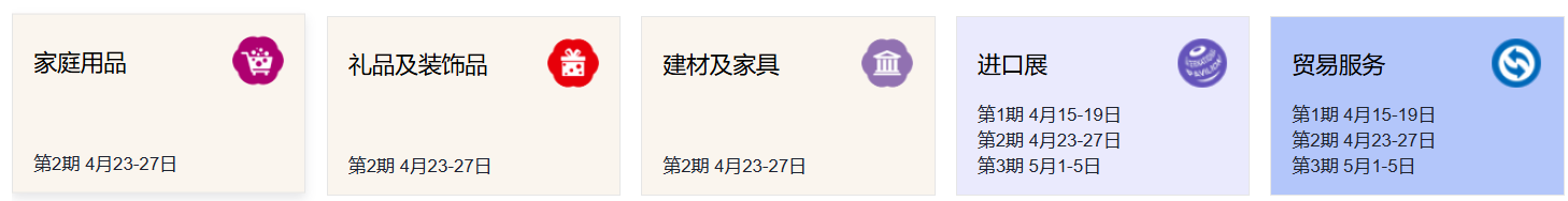 广交会第二期展示品类