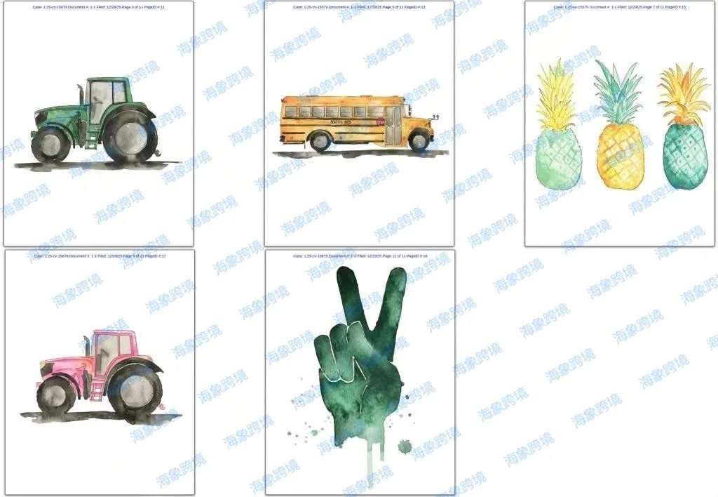 紧急下架！3大版权案冻结资金，圣诞树、动物插画、菠萝车图案中招