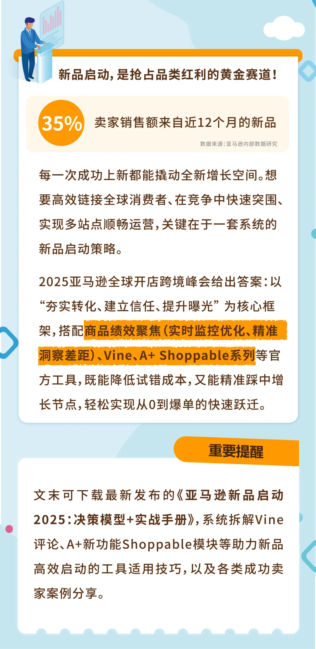亚马逊推出"商品绩效聚焦"AI工具！Vine评论升级可提前获30条评价