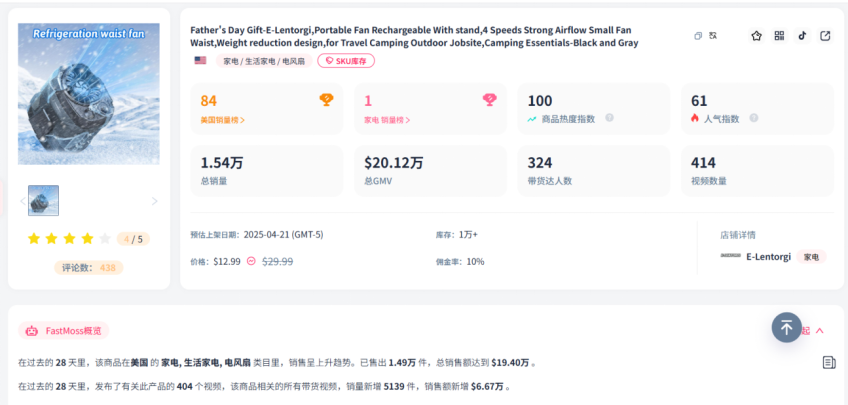户外市场规模将达2389亿美元，美区暑假户外高潜力产品预测！