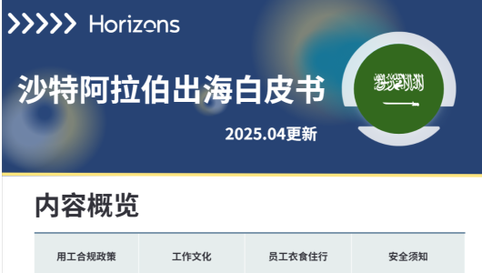 2025年沙特阿拉伯出海白皮书