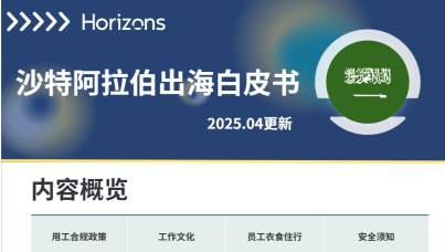 2025年沙特阿拉伯出海白皮书