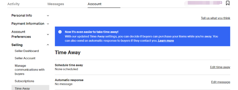 eBay怎么开启假期模式?eBay休假模式(Time Away)设置教程