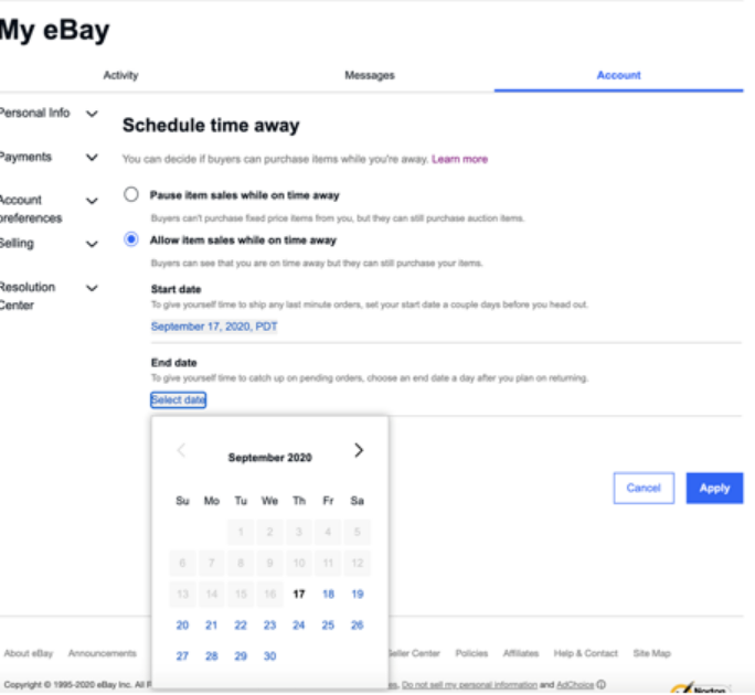 eBay怎么开启假期模式?eBay休假模式(Time Away)设置教程