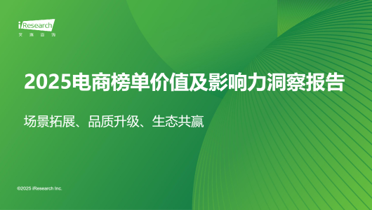 2025电商榜单价值及影响力洞察报告