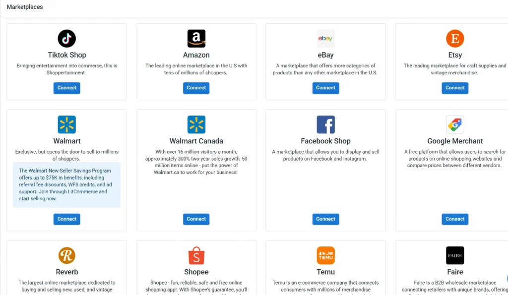 litcommerce连接渠道 年省上千小时!这10个工具让你一键同步亚马逊、TikTok、Shopify