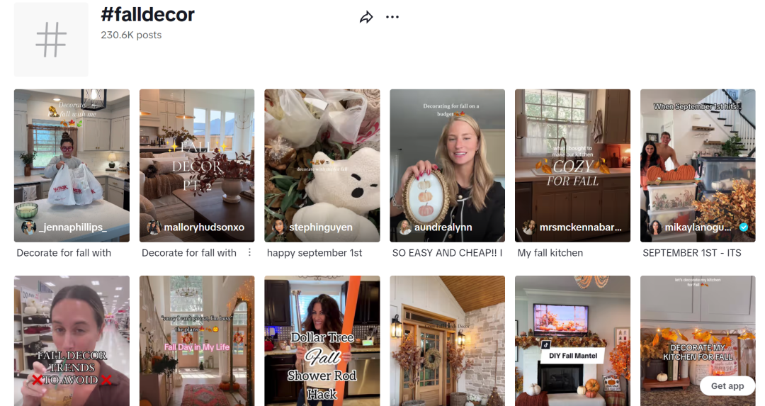 秋季装饰热潮席卷 TikTok！相关搜索量增长超400%