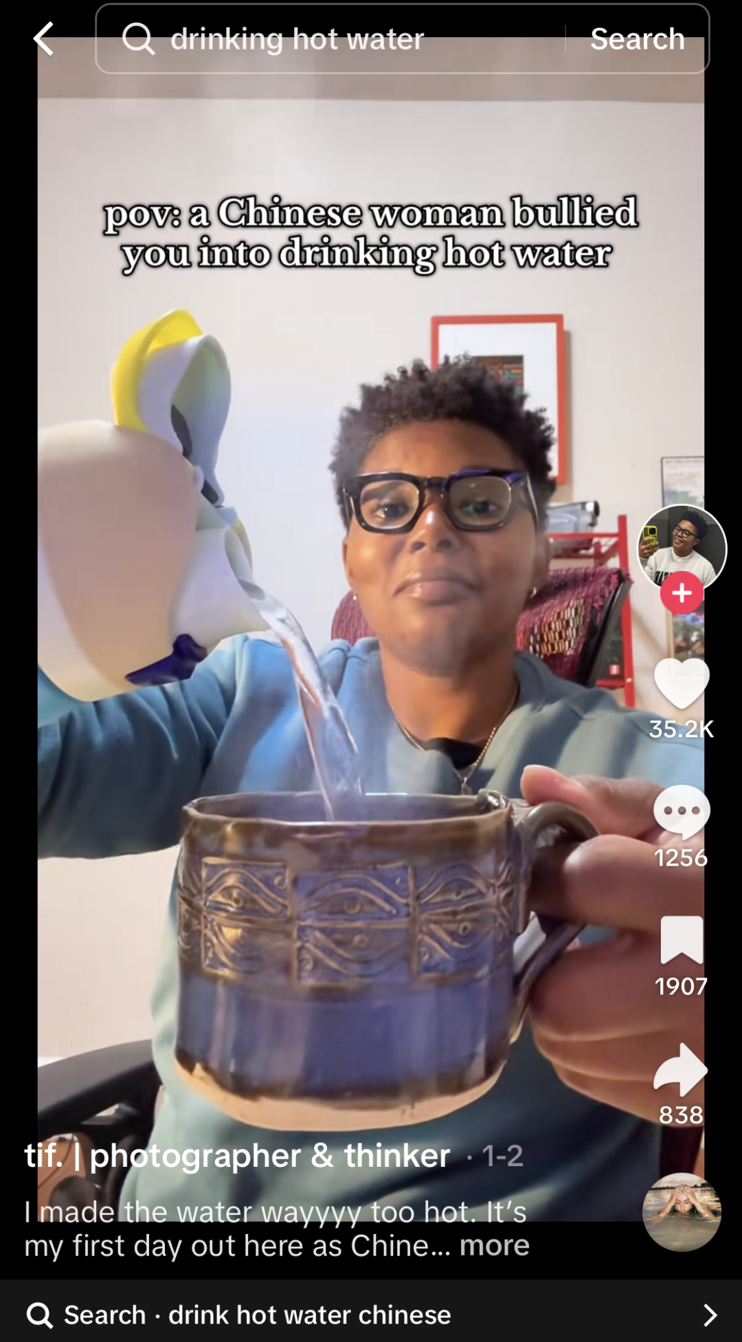 TikTok掀起“精神中国人”热潮，喝热水中式日常破圈出海