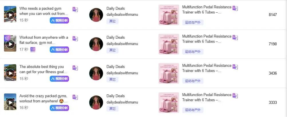 TikTok健身神器成新晋出单王，单个达人狂揽百万销量