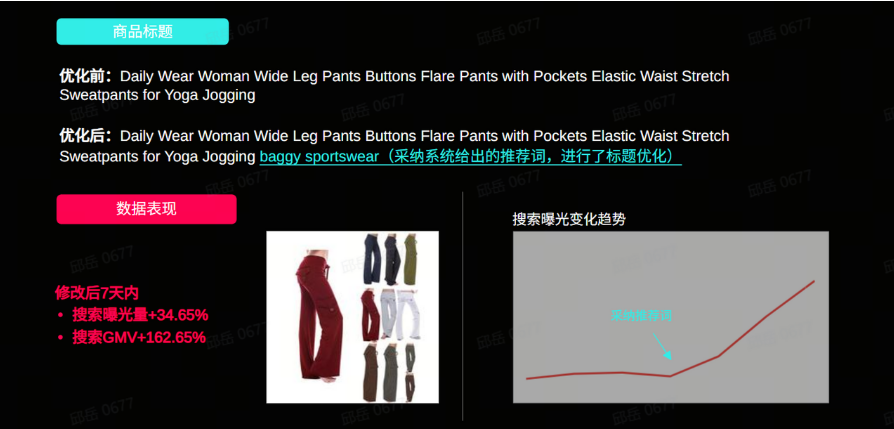 商家采纳系统推荐关键词后搜索变化情况 TikTok Shop商品标题怎么写?高质量商品标题设置教学!