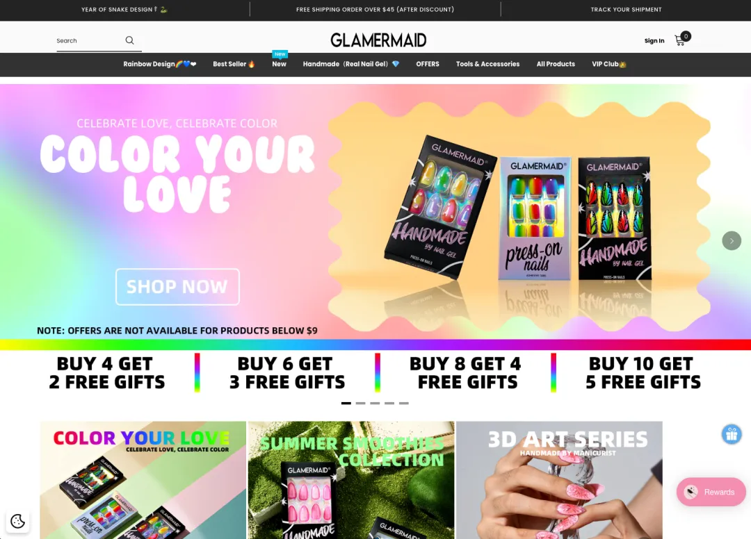 10美元穿戴甲如何创造独立站奇迹？Glamermaid低客单价产品运营策略解析​