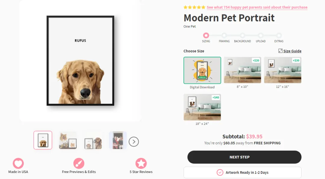 从几元到40美元：宠物肖像画的百倍溢价