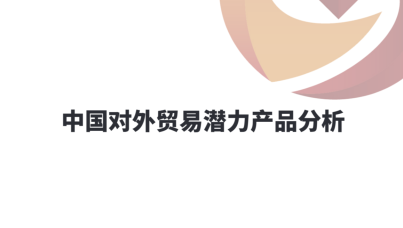 2025年中国对外贸易潜力产品分析报告