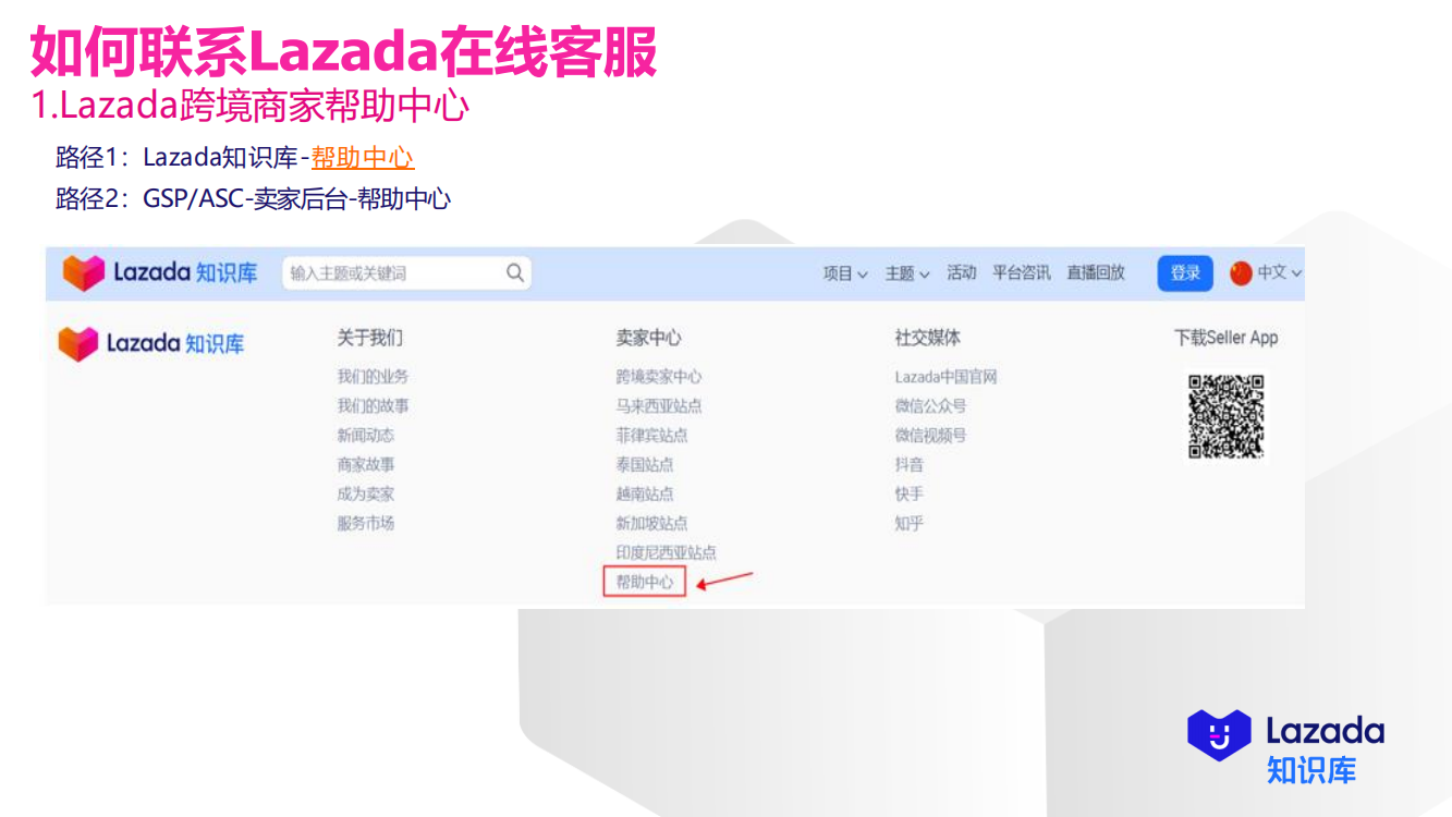 Lazada跨境商家帮助中心