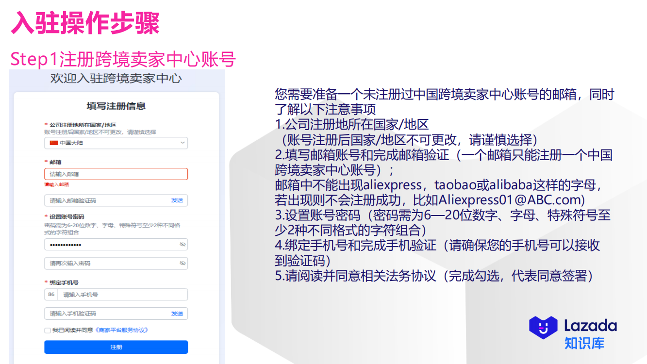 入驻跨境卖家中心步骤