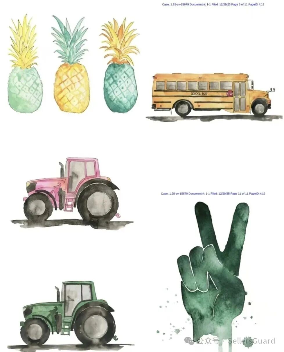 1000+店铺即将被冻结！5起版权TRO携40张新版权图维权中