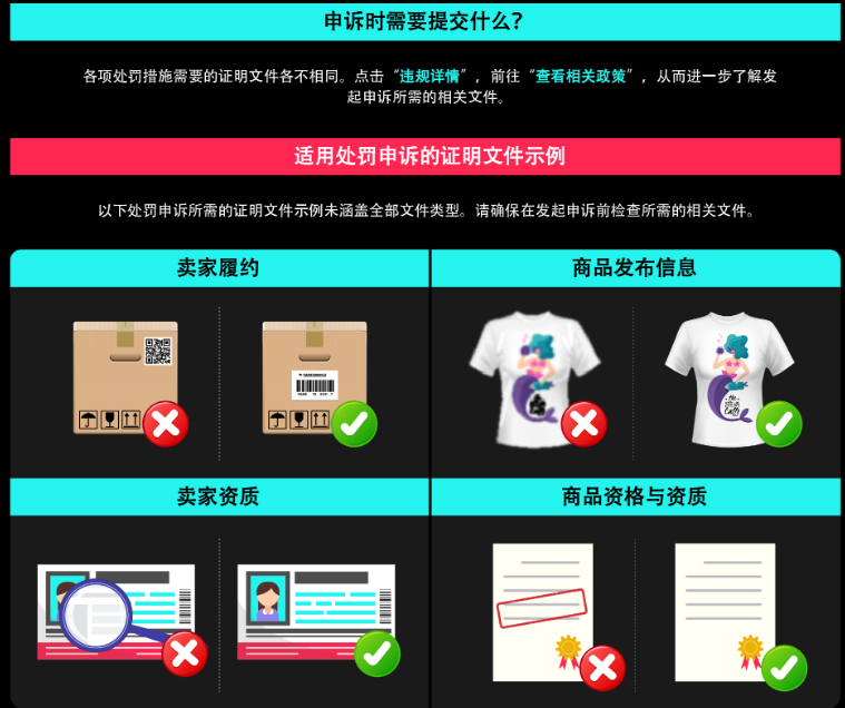 商家申诉材料准备示例 TikTok Shop商家申诉在哪?申诉要准备哪些材料?