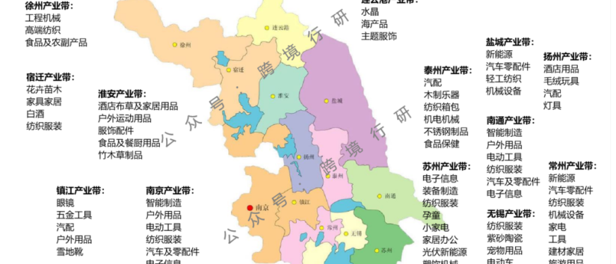 收藏!江苏跨境电商产业带地图正式发布