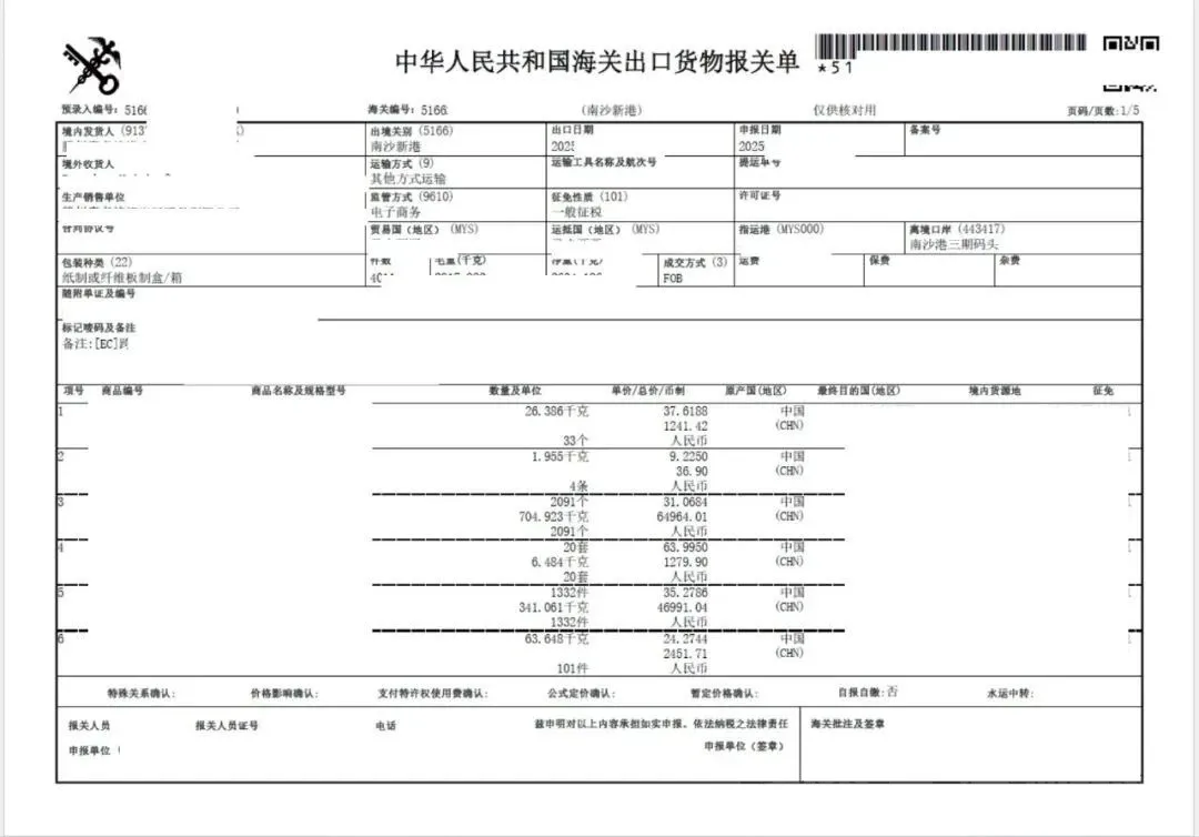 跨境电商9610出口操作流程