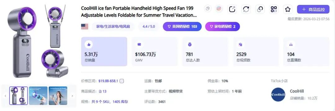超级厄尔尼诺警报拉响！深圳卖家制冷风扇，TikTok半月入账近300万