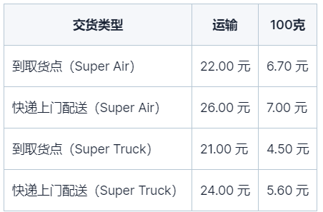 OYX Super Air / OYX Super Truck / OYX Super Big计费规则