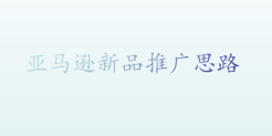 亚马逊新品推广思路